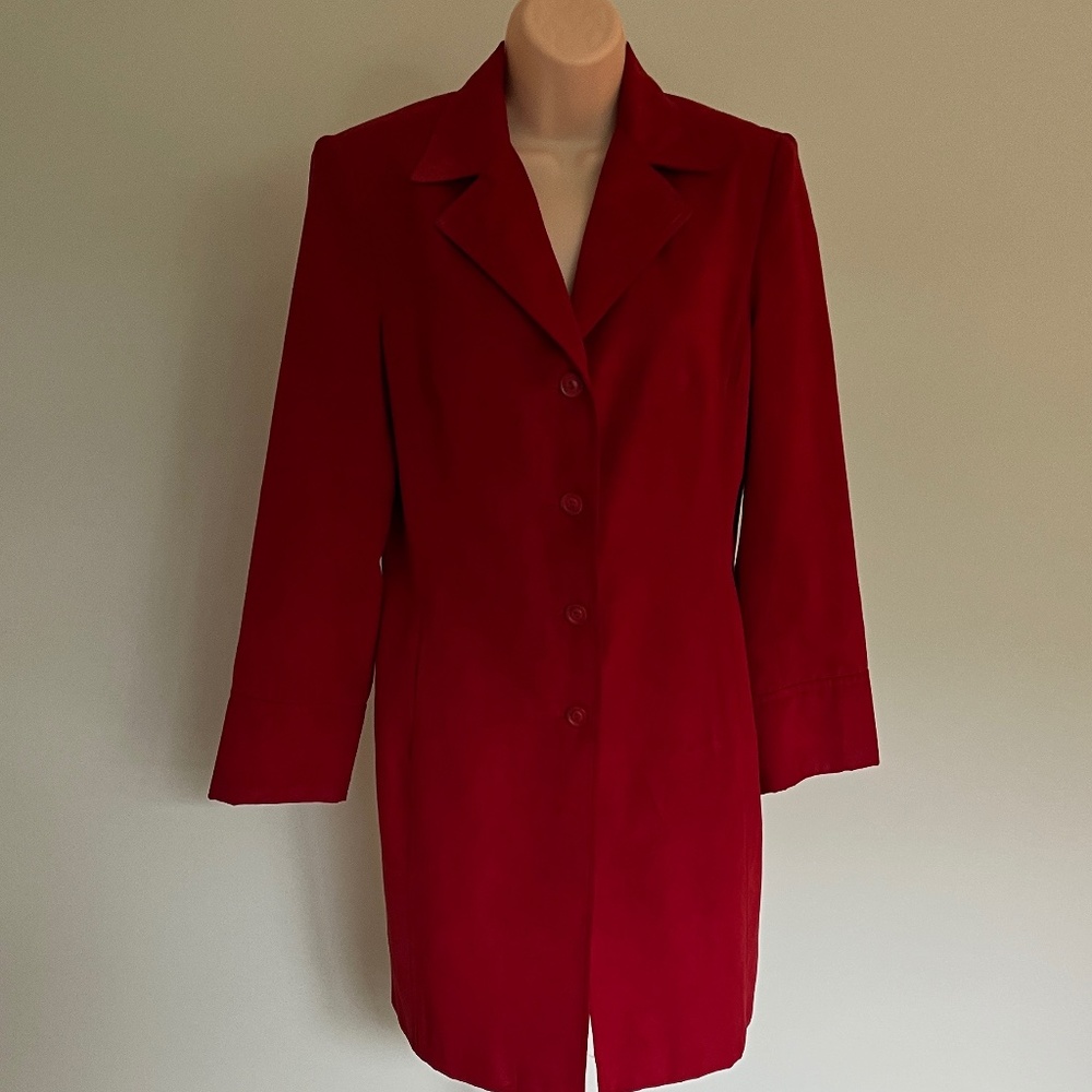 Cleo Red 3/4 length Jacket